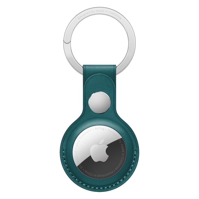 Apple Leather Key Ring voor de Apple AirTag - Forest Green