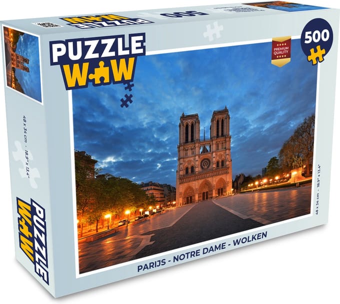 Puzzel Parijs - Notre Dame - Wolken - Legpuzzel - Puzzel 500 stukjes