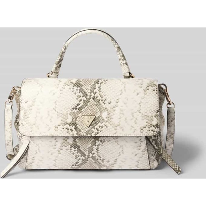GUESS schoudertas handtas Devon Top Handle Flap Natural wit