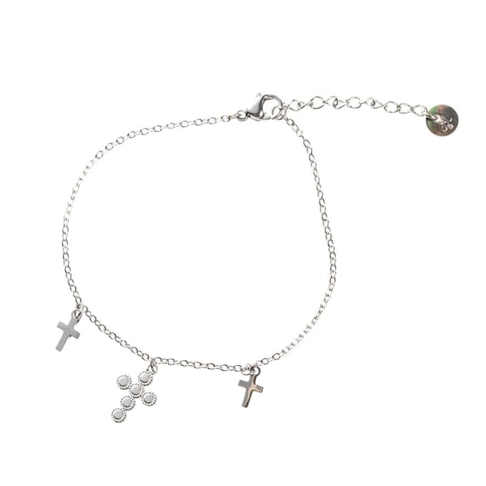 Go Dutch label Kruis armband B8807-1 Zilver