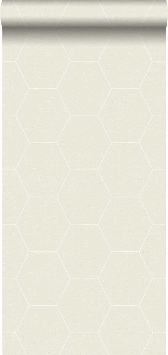 ESTAhome behang hexagon beige - 53 cm x 10.05 m - 148749