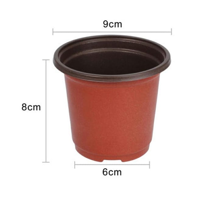 100 STUKS Plant Bloempotten Plastic Bloempotten Buiten Leven Tuin Kwekerij Zaailingen Pot Container black