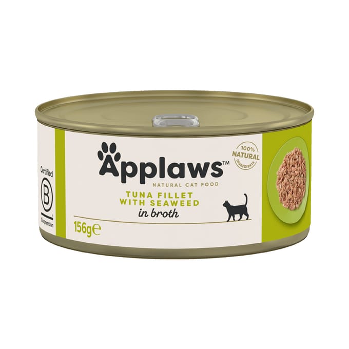 24x156g Tonijn & Zeewier Applaws Kattenvoer