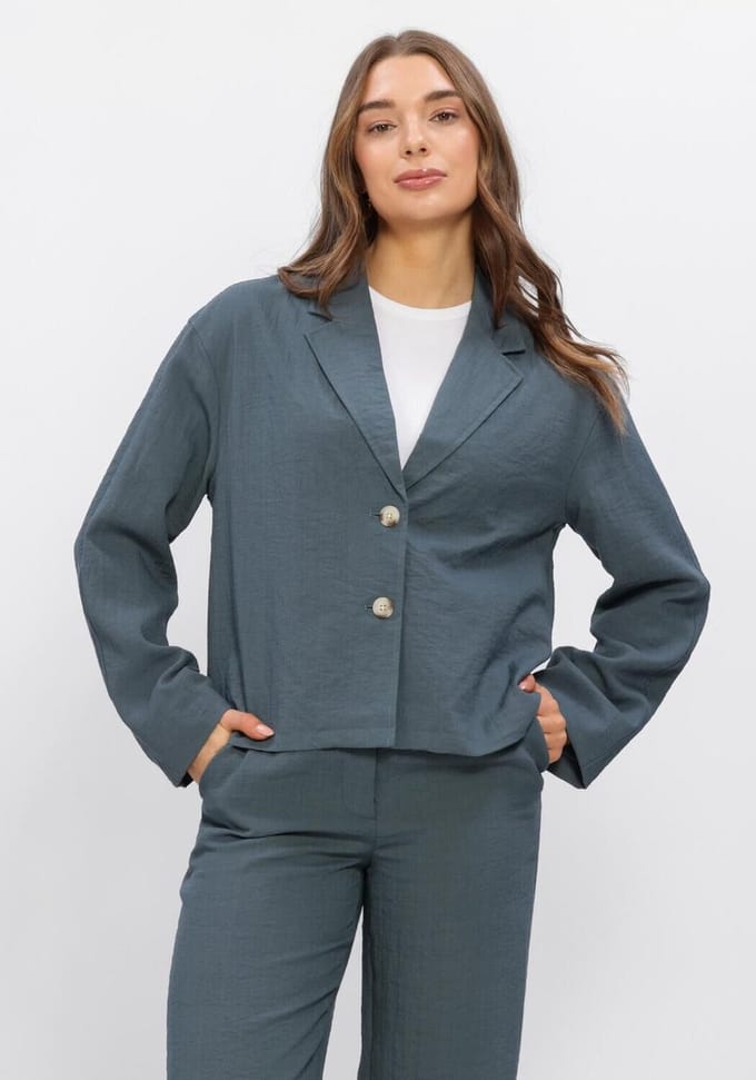 Object Objrini Lo Blazer Blazers Dames - Petrol - Maat 36