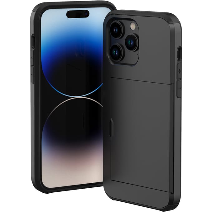 imoshion Hoesje met Pasjeshouder - Geschikt voor Apple iPhone 14 Pro Max - Zwart