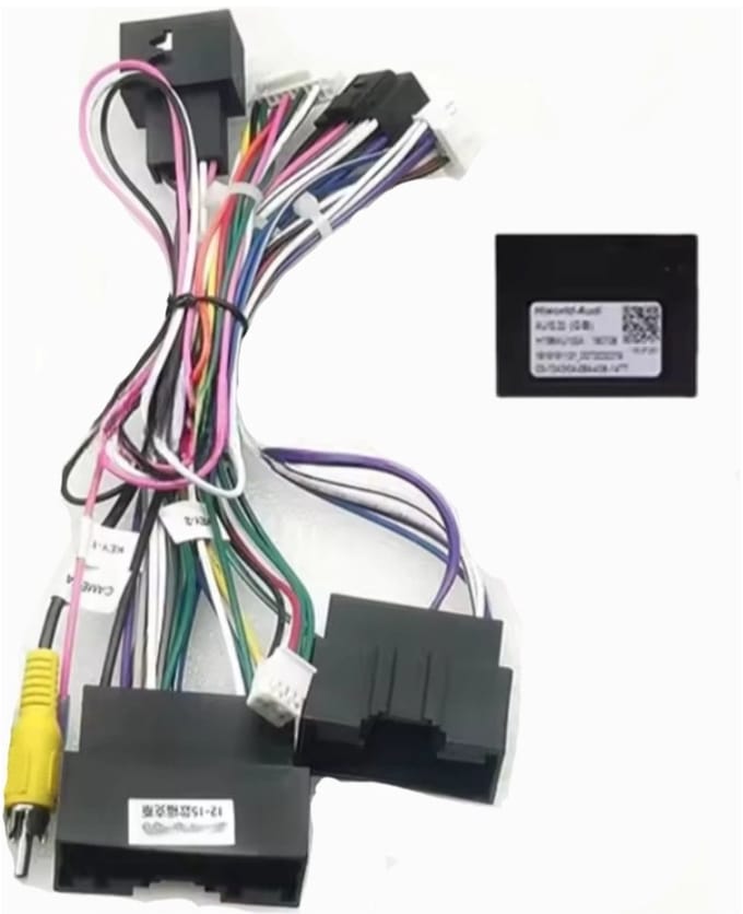 Iso kabel autoradio kabelset met canbusdecoder | geschikt voor Ford fiesta Focus Edge Transit Custom 2012 - 2017 | Android carplay radio stekker | Sync Connector plug | verloopstekker | 2012 2013 2014 2015 2016 2017 canbus decoder