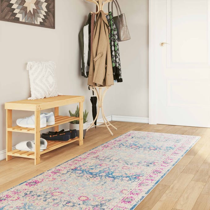 vidaXL - Vloerkleed - wasbaar - 80x300 - cm - meerkleurig