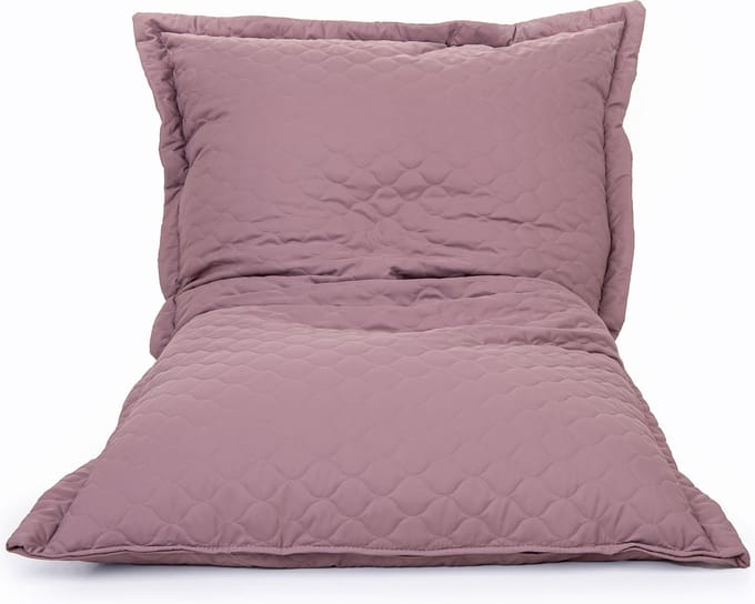 Drop & Sit - zitzak/zitkussen - tijdloos gewatteerd nylon - roze - 100 X 150 cm