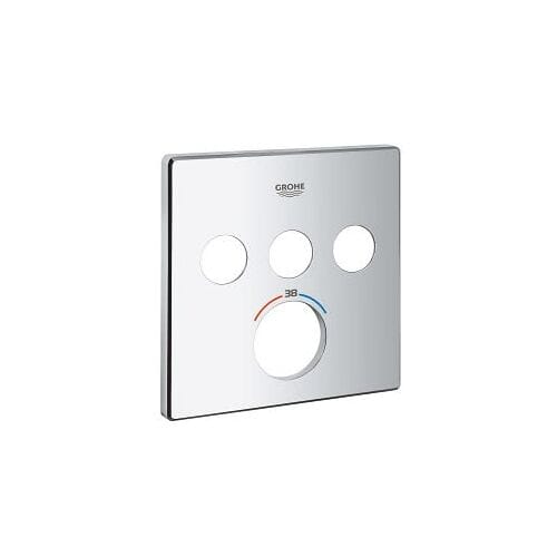 GROHE Rozet 49042 voor SmartControl UP-THM eckig met 3 ASV chroom, 49042000
