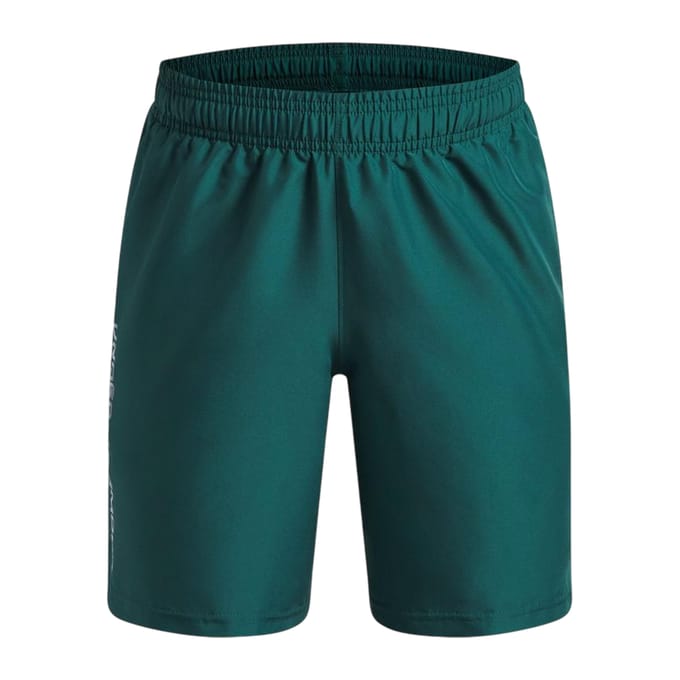 Under Armour Technische geweven korte broek met logo voor jongens (Groen/Wit)