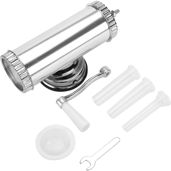 Kit de remplissage de viande pour saucisses en alliage d'aluminium de 2 lb pour usage domestique blanc