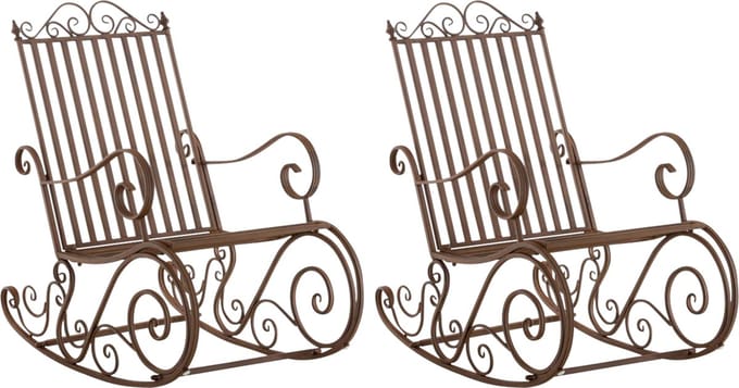 CLP Smilla Set van 2 schommelstoelen bruin