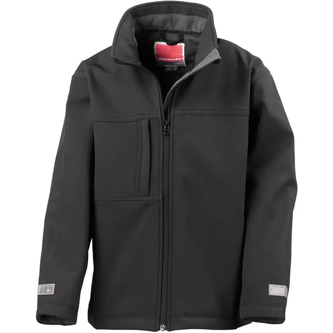 Result Junior Classic Soft Shell Jacket RT121J - Black - M (7-8)