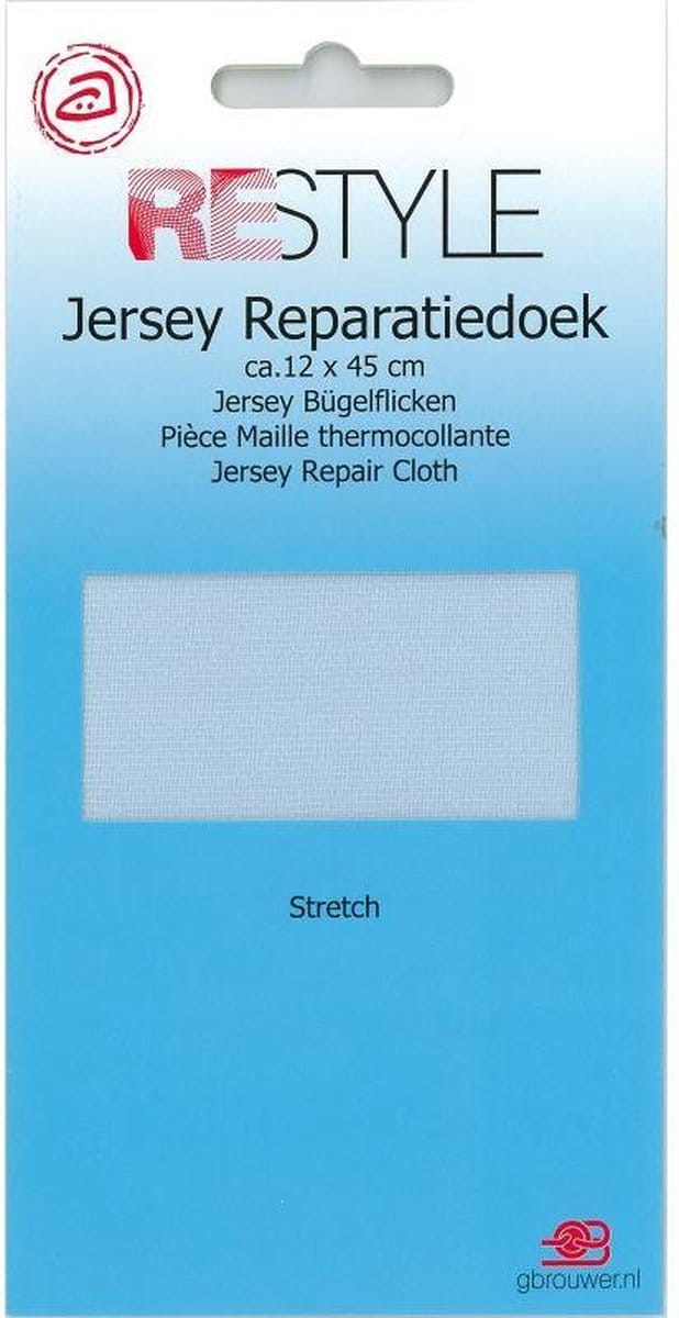 Reparatiedoek Strijkbaar - Lichtblauw - 12 x 45 cm