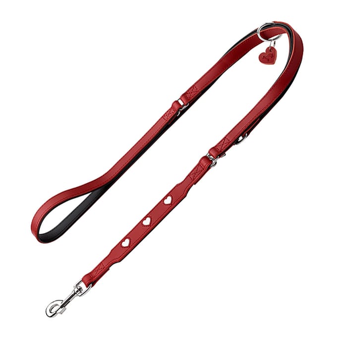 HUNTER Verstelbare riem Love, rood 200cmx18mm breed hond