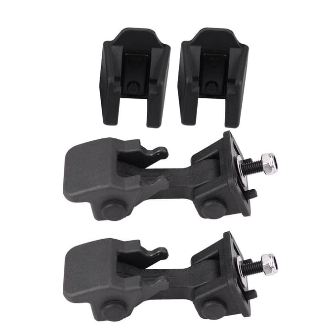 Paar Voorkap Vergrendeling Veiligheidsvanger & Beugel voor Jeep Wrangler TJ 97 06 black