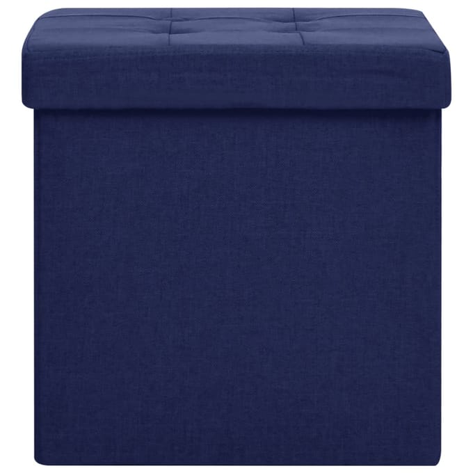 vidaXL - Opbergkruk - inklapbaar - kunstlinnen - blauw