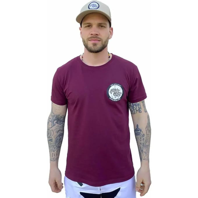 T-shirt Pride Racing Cool Patch Burgundy