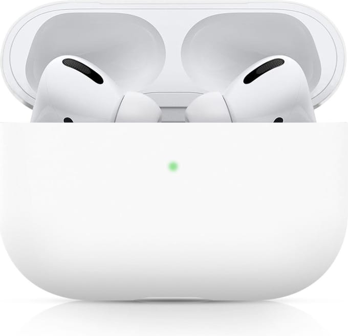 Apple AirPods PRO effen soft case - wit - Geschikt voor