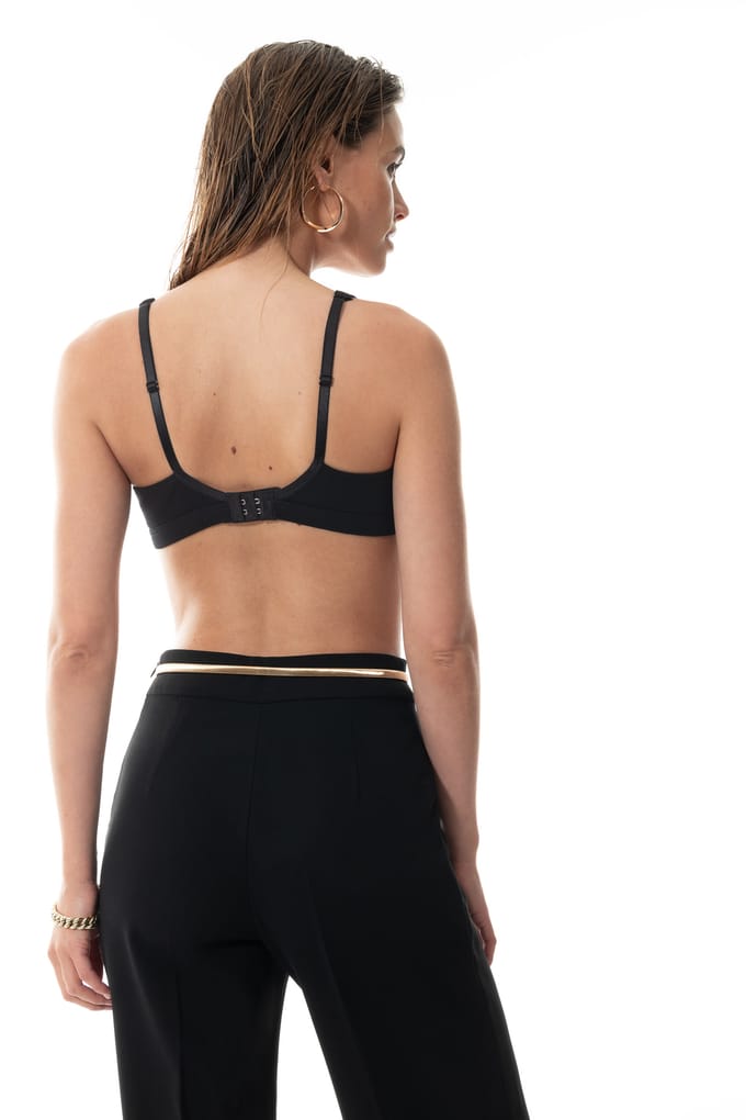 Triangelbeha | zonder beugels Serie Organic Cotton Zwart