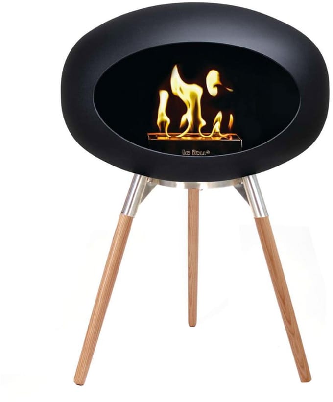 Le Feu Bio Ethanol Haardvuur - Black Ground Wood Low Oak