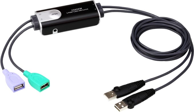 ATEN 2-Port USB Boundless Cable KM Schakelaar