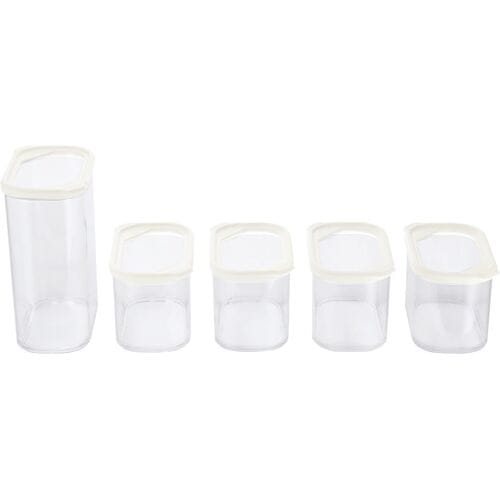 SILVERCREST Vershoudbakjes 5-delig (Set 2 maten/wit)