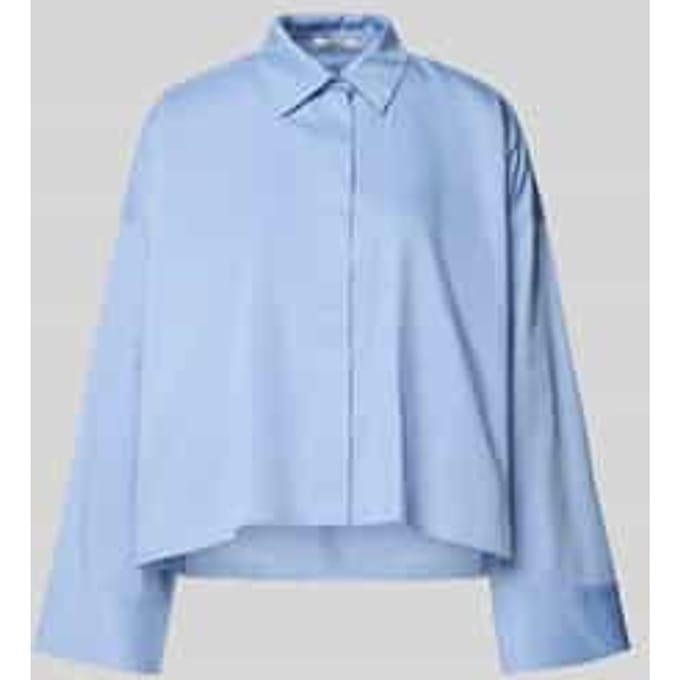 Overhemdblouse met verborgen knoopsluiting model 'Fundra'