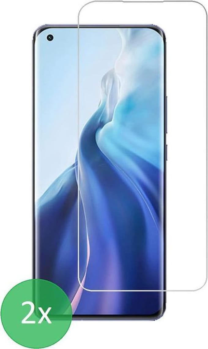 Geschikt Voor: Xiaomi Mi 11 - 2x Screenprotector - screen protector - glas - bescherm - beschermglas