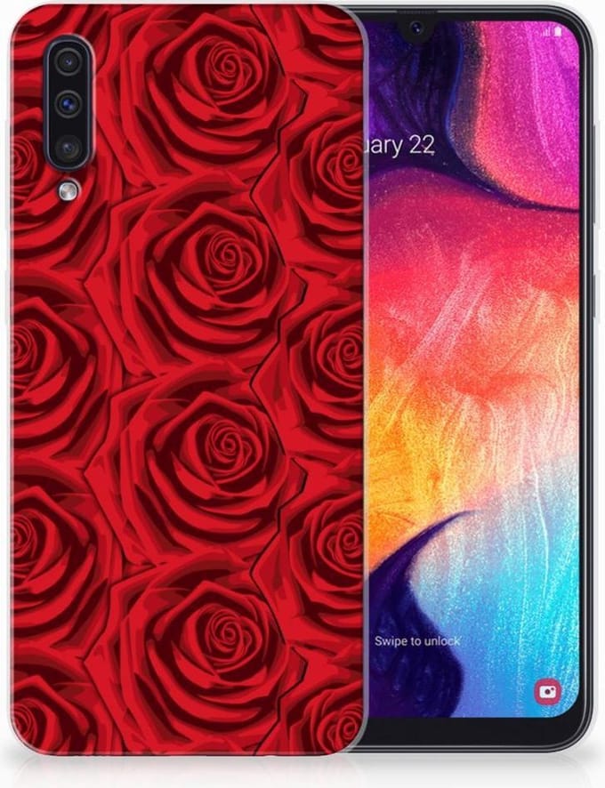 Samsung Galaxy A50 TPU Case Red Roses