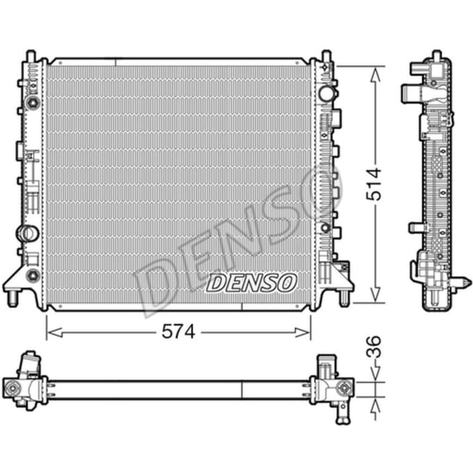 Radiator, motorkoeling DENSO DRM99013