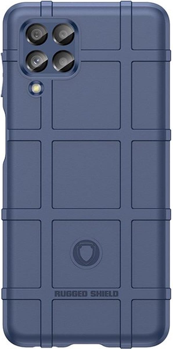 MobyDefend Hoesje - Geschikt voor Samsung Galaxy M53 - Rugged Shield TPU Backcover - Blauw