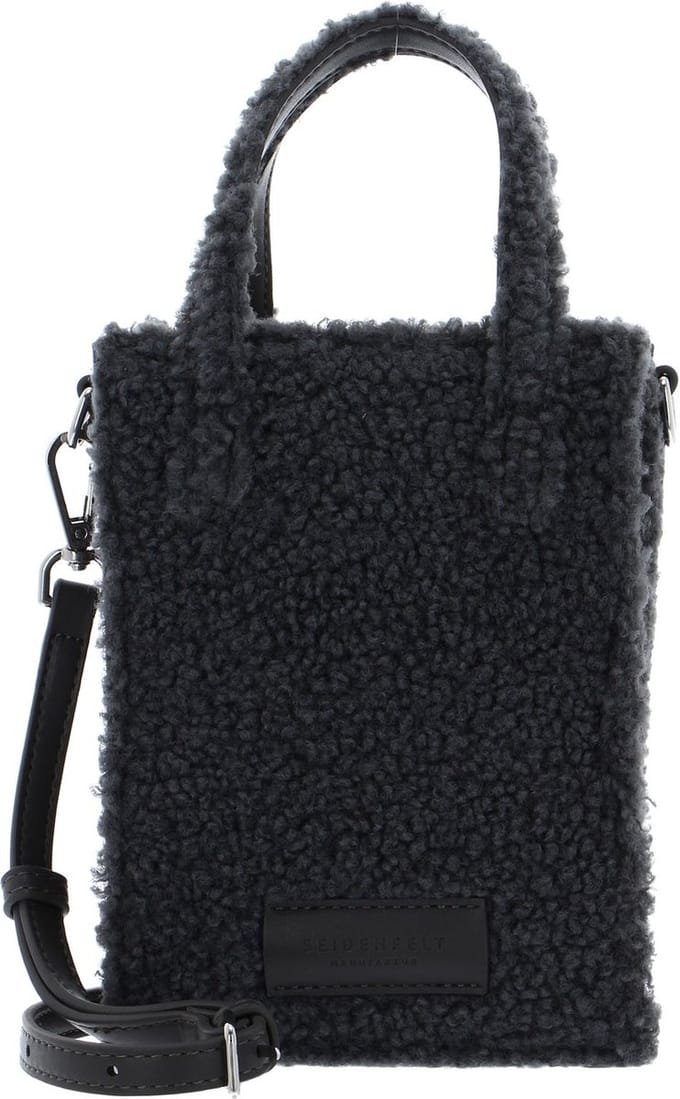 SEIDENFELT MANUFAKTUR Handtas Schoudertas Hellvi Mini Tote Anthracite Donkergrijs