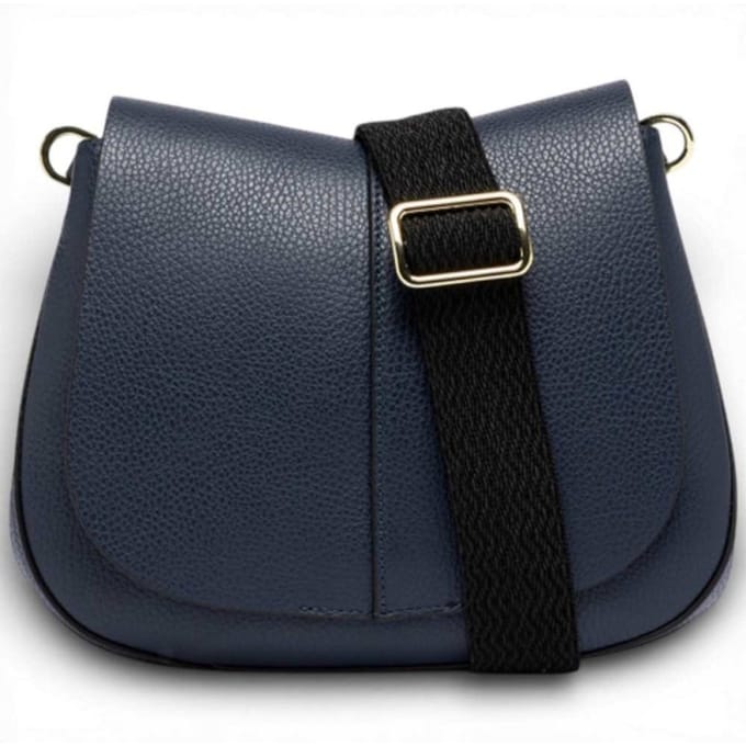 GIANNI CHIARINI Leren schoudertas Helena Round Crossbody Bag Navy donkerblauw