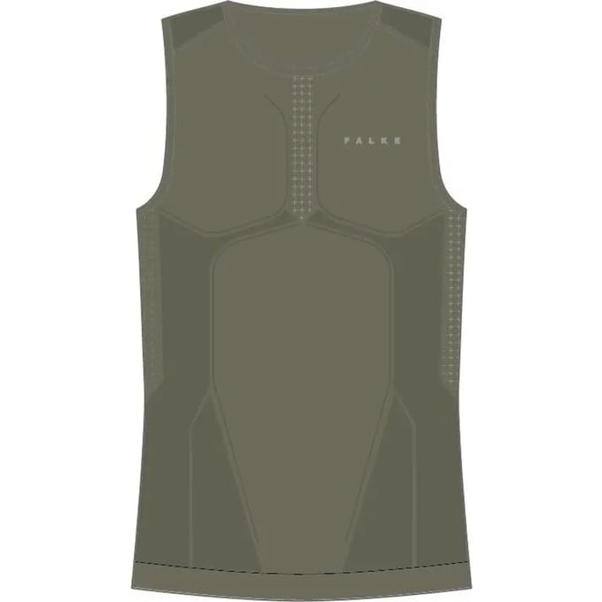 FALKE Warm Singlet sneldrogend functioneel materiaal mouwloze functioneel shirt heren groen - maat M