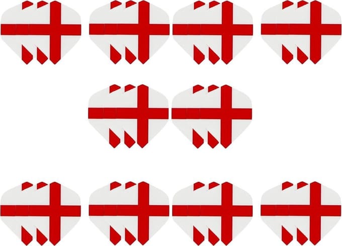 10 sets (30 stuks) Dragon dart St. George Cross – dartflight – flights