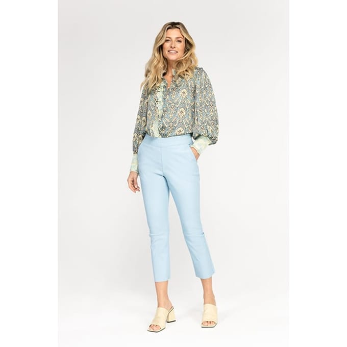 Ibana Pablo Crystal Blue Taglia: 34 | Pantaloni di pelle Outlet | Donna | Blu