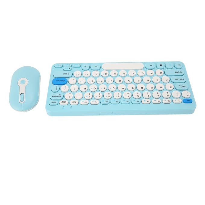 Draadloos Toetsenbord Muis Set Stijlvol Slank Ronde Toetskappen Stil Ergonomisch 2.4G Toetsenbord Muis Combo voor blauw