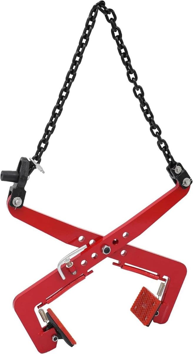 Verplaatsingstang - Heftang stoeprand - Zware stenen tillen - Verstelbare opening - 350 kg capaciteit - Rood