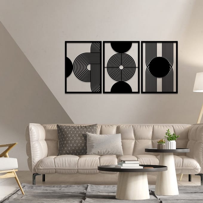 Metalen Wanddecoratie Abstract – 3D Wandkunst – Metaal