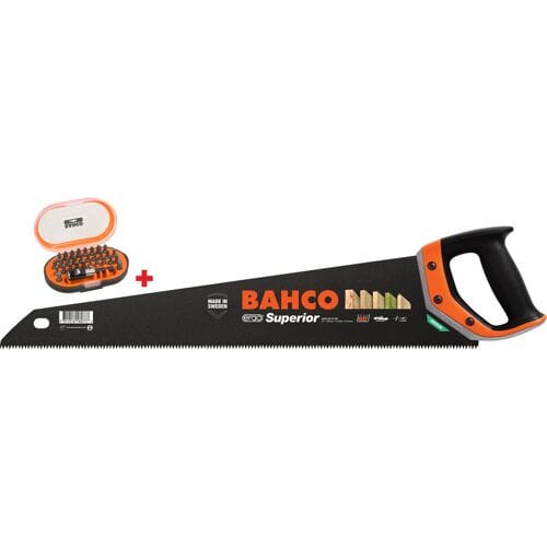 Bahco Superior 2600 handzaag met 31 delig bitset 550mm