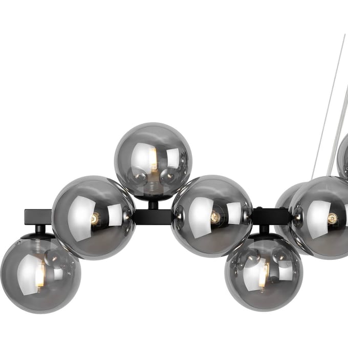 Maytoni Dallas hanglamp 25-lichts, lang, zwart