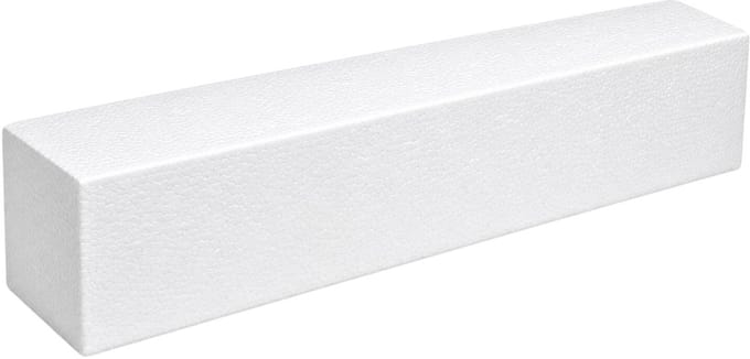 Piepschuim vormen - baksteen - 1x - 50 x 10 x 10 cm - styropor hobby / DIY vorm - basis knutselfiguren