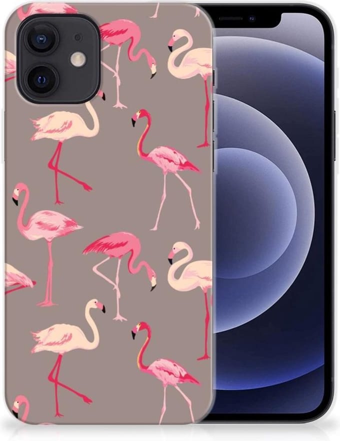 iPhone 12 | 12 Pro (6.1) TPU Hoesje Flamingo