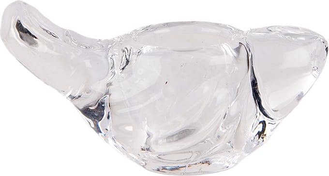 Clayre & Eef Kandelaar Vogel 8x4x5 cm Transparant Glas