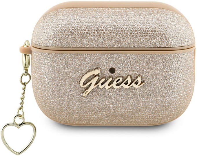 Guess AirPods hoesje voor Airpods Pro & Pro 2 - metallic script - Goud