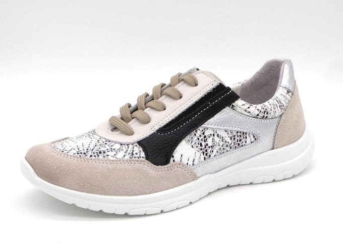 Sens Dames Sneaker - 1427-11085-006 Beige/Multi - Wijdte H - Maat 38