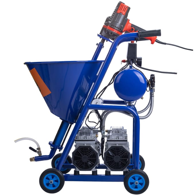 Rosfix Pleisterspuitmachine BD57 Spuitmachine - Dubbele Compressor, 5700W - 25L/min, 20MPa