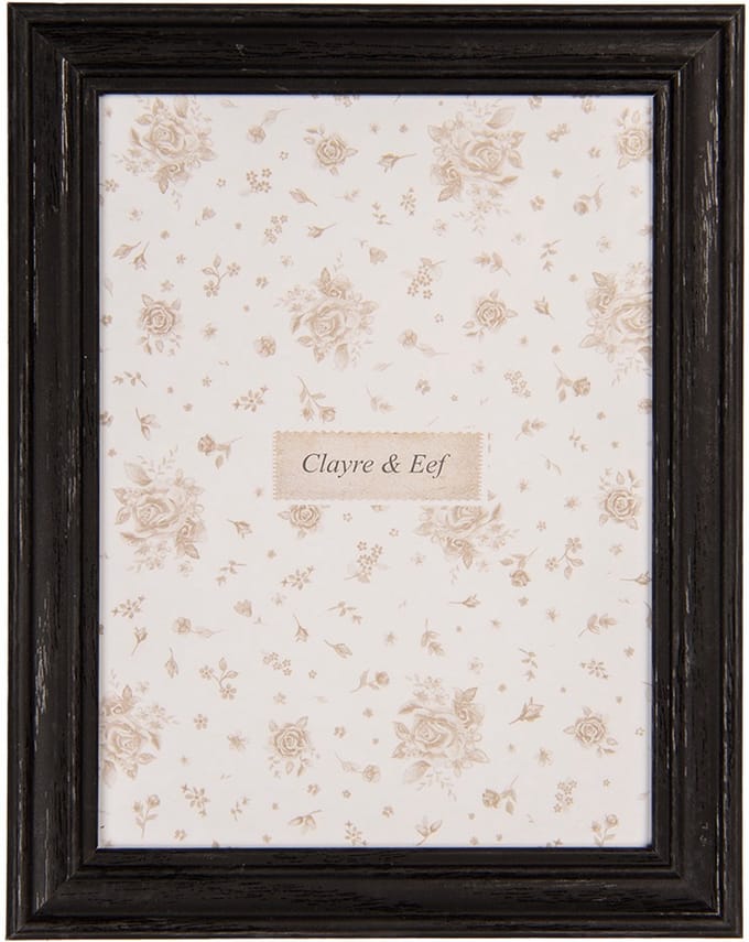 Clayre & Eef Fotolijst 10x15 cm Zwart MDF