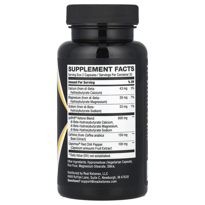 Echte Ketones, Lipo Burn3X, 60 Capsules